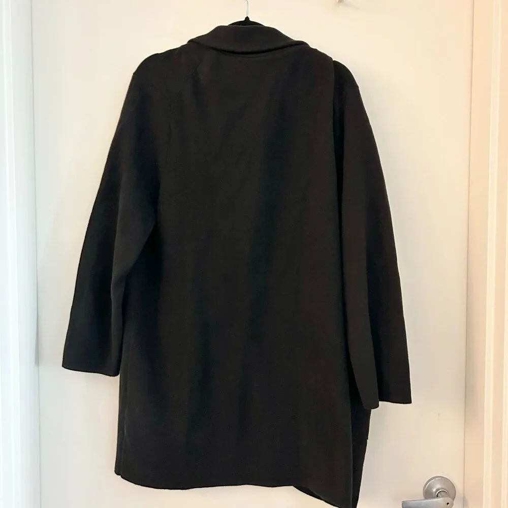 Quince 100% Organic Cotton Knit Blazer in Black Size 2X - Picture 8 of 8